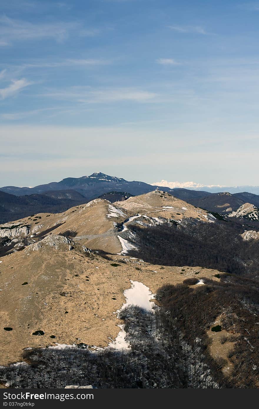 View from mountain top