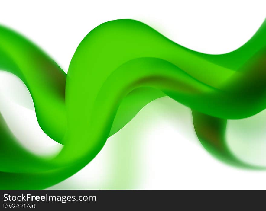 Style abstract background with green waves. Style abstract background with green waves