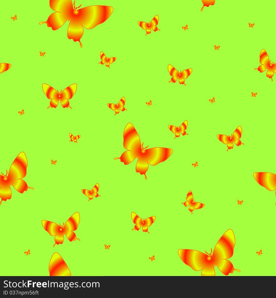 Abstract seamless wallpaper pattern butterflies. A .