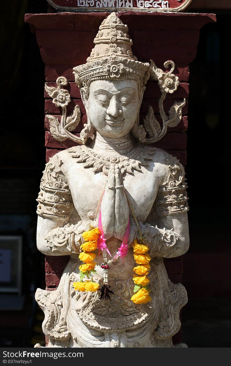 Statue angle in thai temple