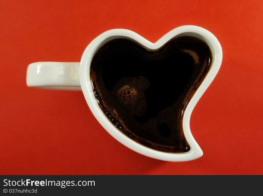 Valentines - cup in the shape of a heart. Valentines - cup in the shape of a heart.