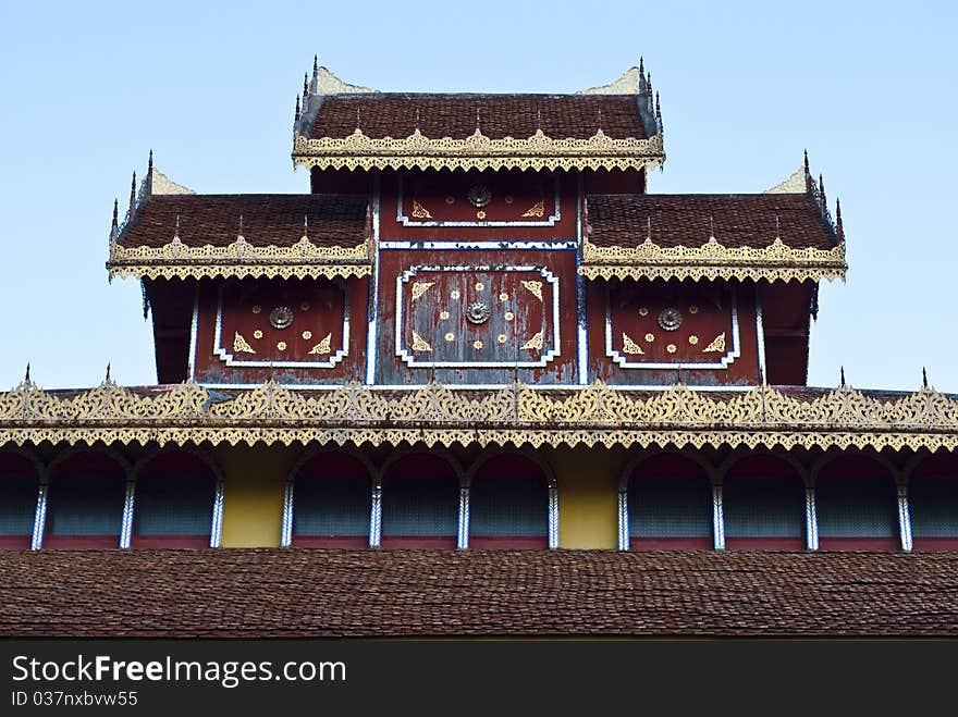 Roof of a very old temple. Roof of a very old temple