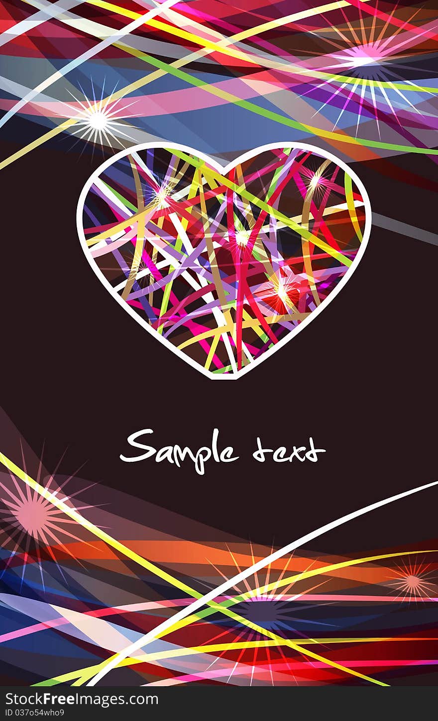 Beautiful abstract background with hearts and bright lines. Beautiful abstract background with hearts and bright lines