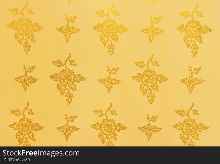 Golden flower background and texture