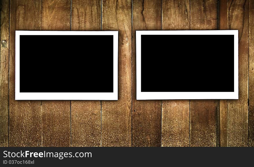 Frames on wooden texture background. Frames on wooden texture background