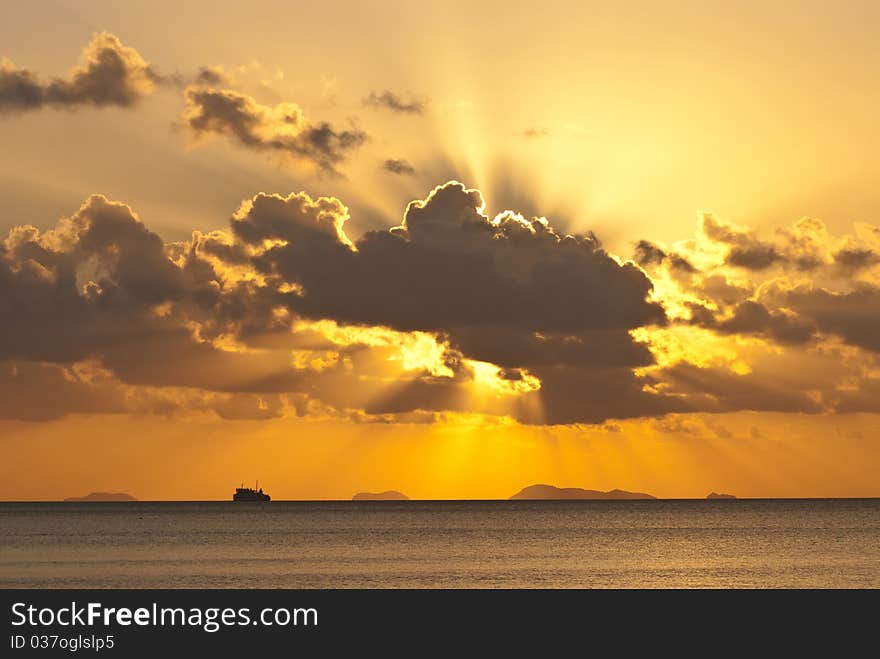 Very nice sunray on the sea