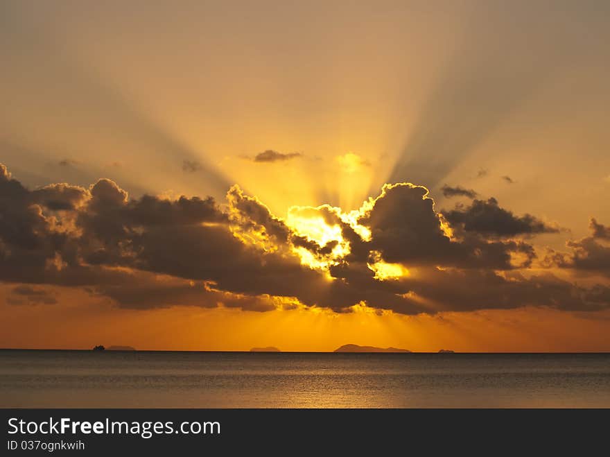 Very nice sunray on the sea