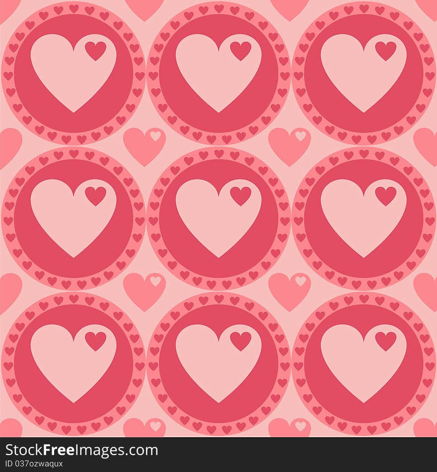 Cute hearts pattern