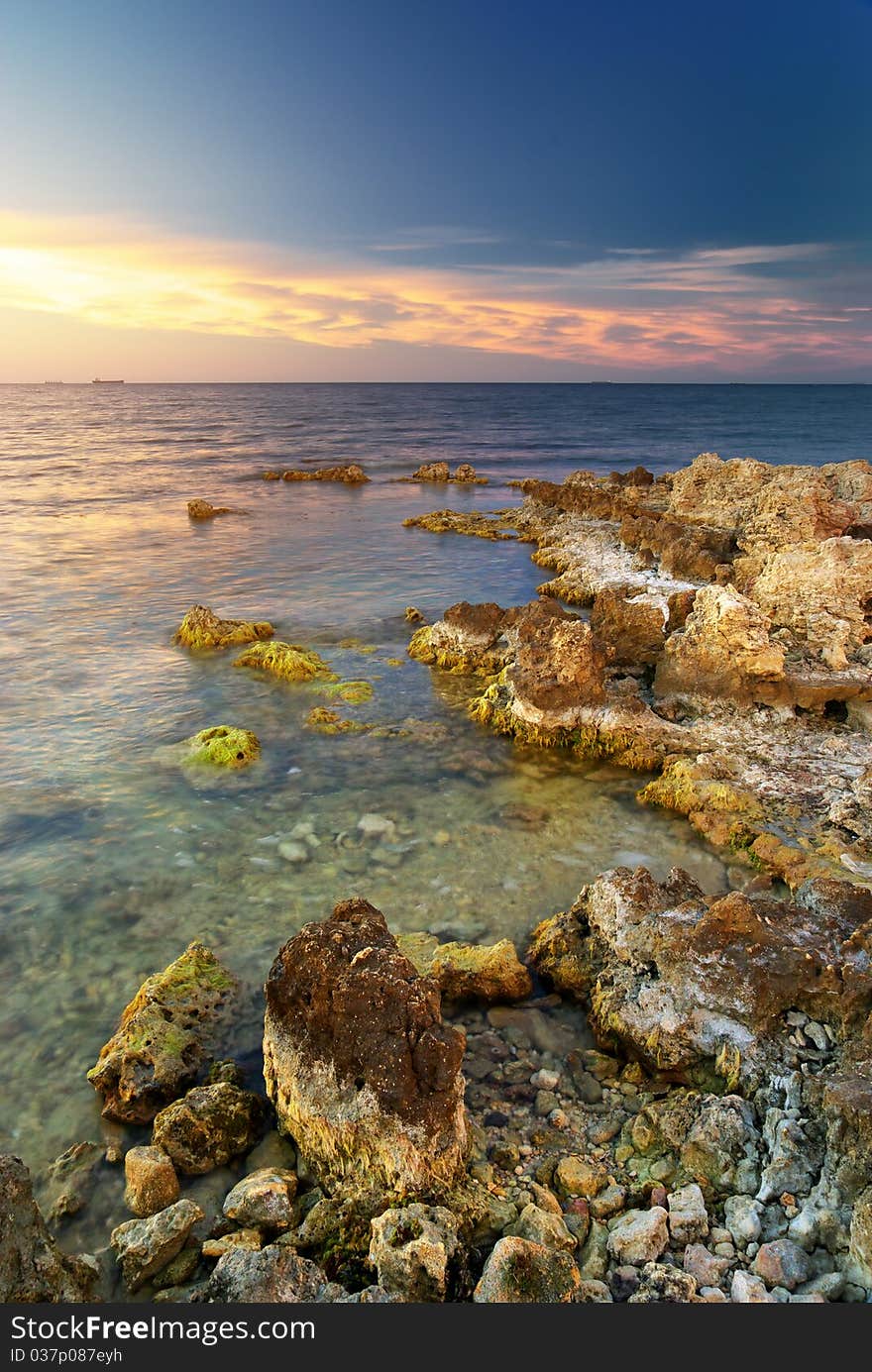 Beautiful seascape. Composition of nature.