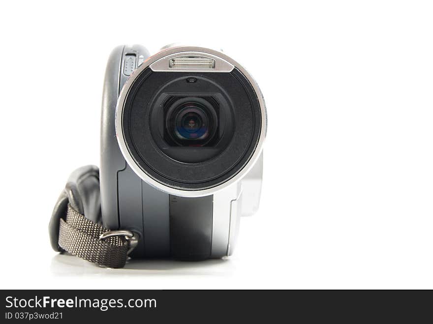 Handycam is isolated on a white background