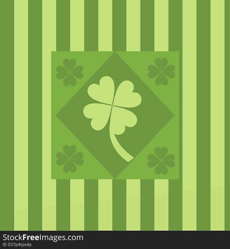 Cute green background with clovers. Cute green background with clovers