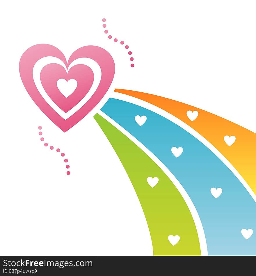 Colorful heart background