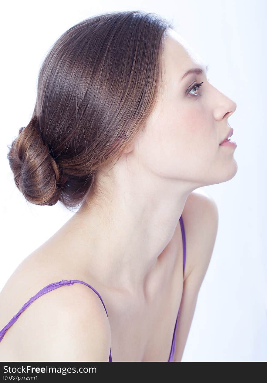 Close up portrait of a charming young woman. Close up portrait of a charming young woman