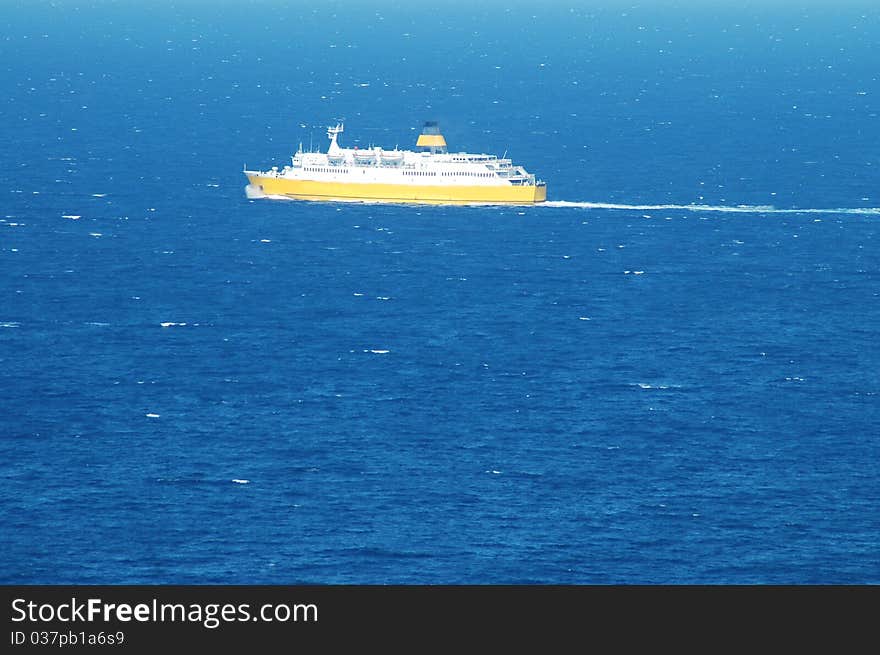 Transportation Ship At Sea