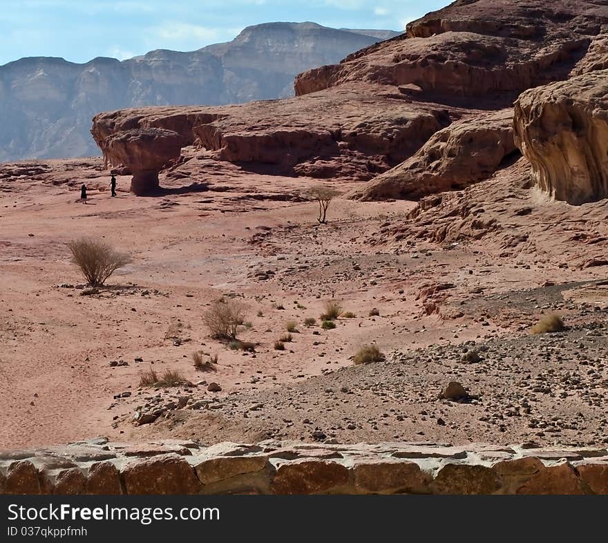 View on canyon in Timna park, Israel