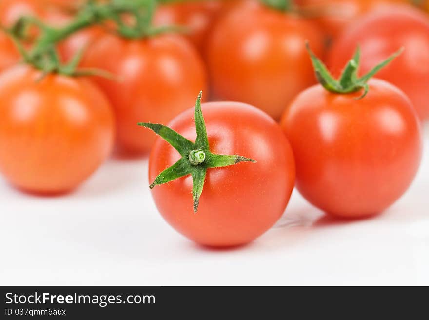 Fresh tomato cherry close up