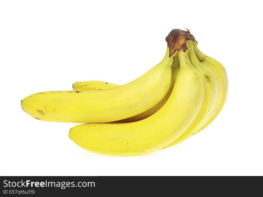 Bunch of bananas isolated on white background