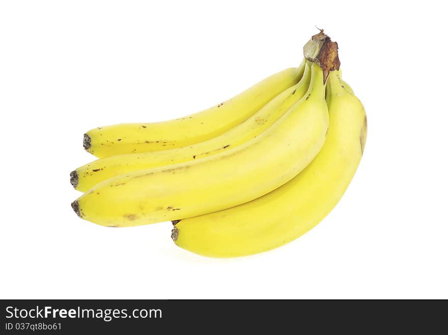 Bunch of bananas isolated on white background