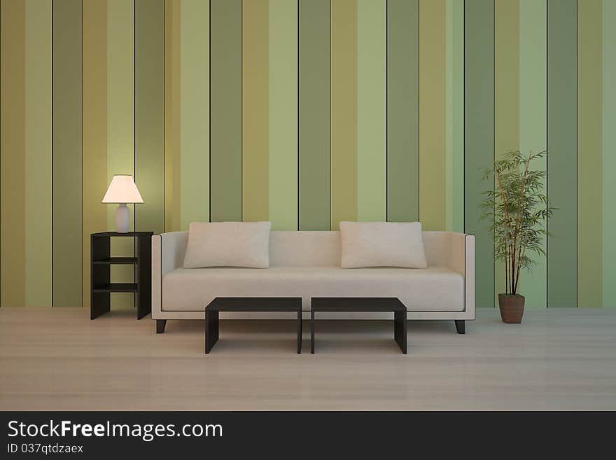 Green Interior Composition