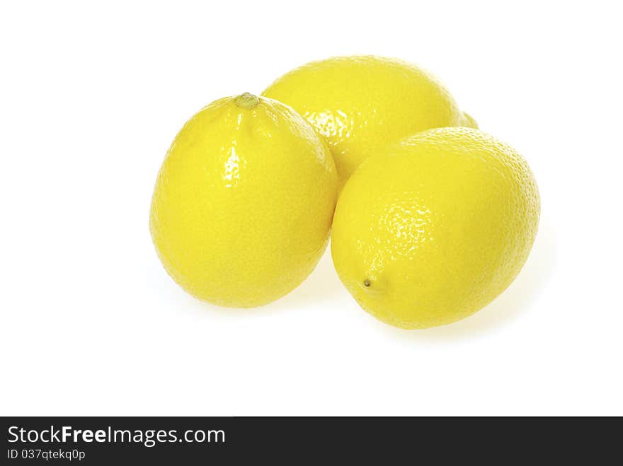 Lemons isolated on white background