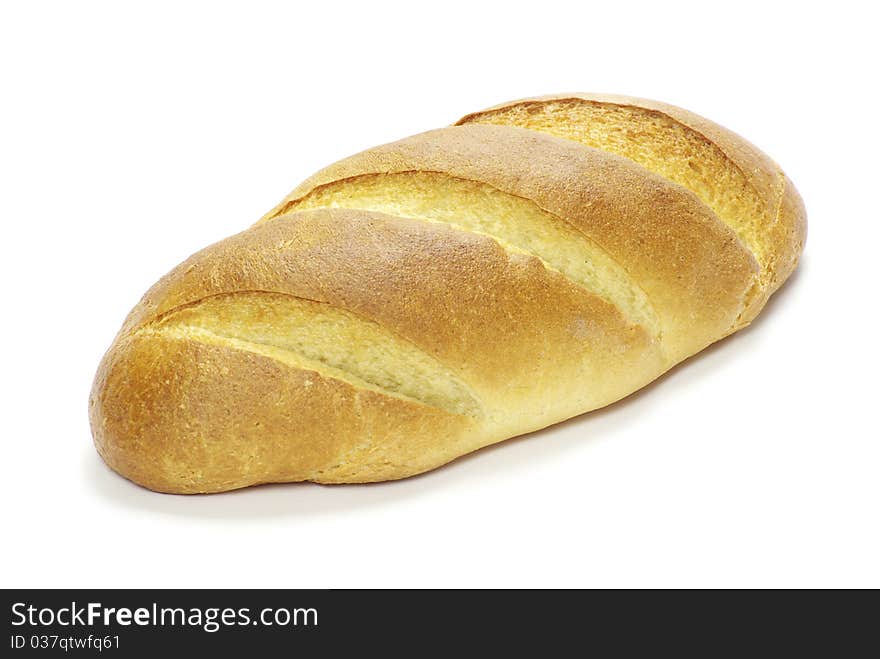 Loaf of bread isolated over white background