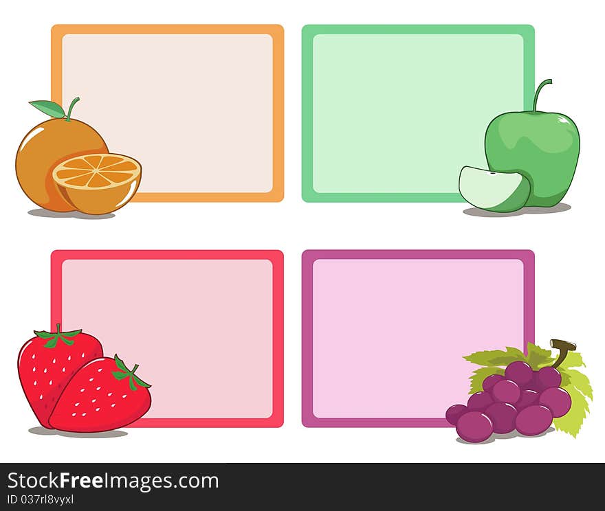 Frame fruits of various kinds.