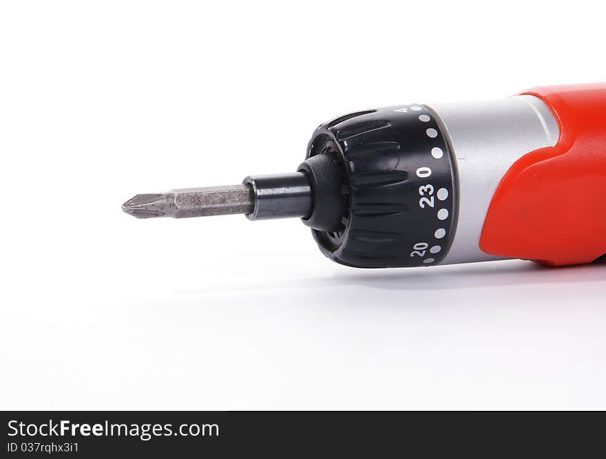 Head of an electric screwdriver with a nozzle