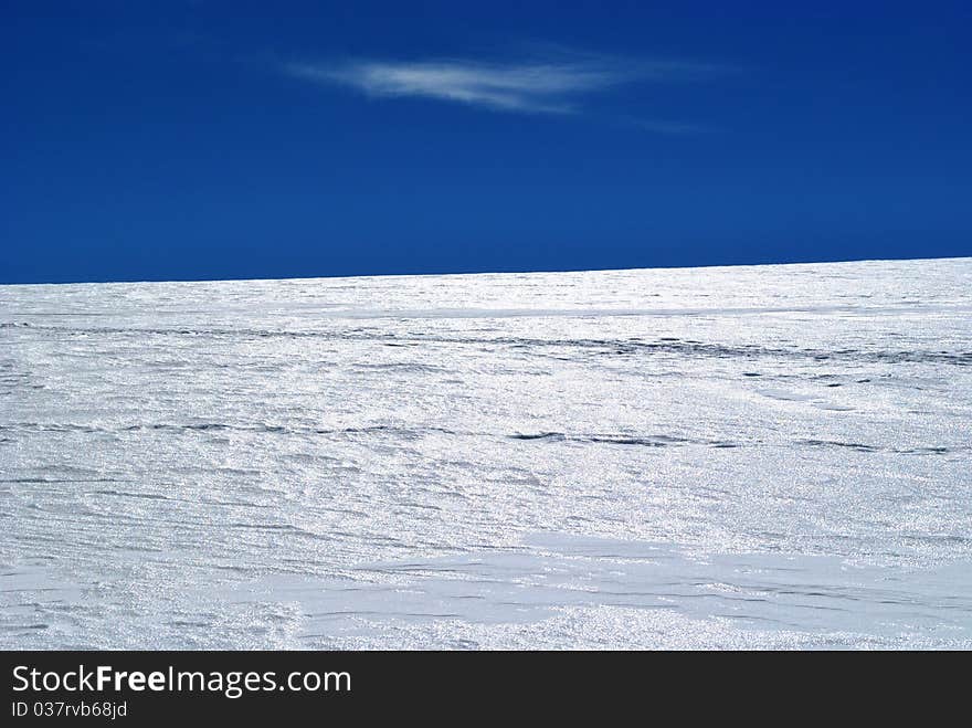 Clouds on the glacier