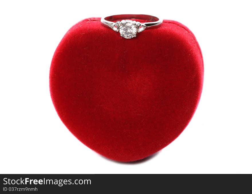 Valentines day ring with heart box