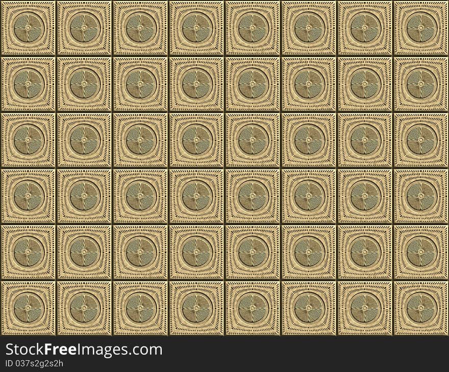 Seamless pattern consist the beige carved cubes. Seamless pattern consist the beige carved cubes