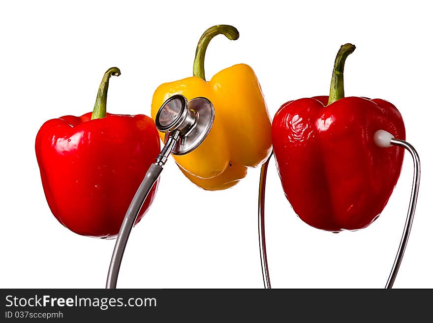 Three Bell Peppers