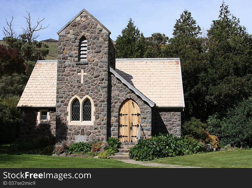 A small church located in the Kaituna Valley of New Zealand. A small church located in the Kaituna Valley of New Zealand.