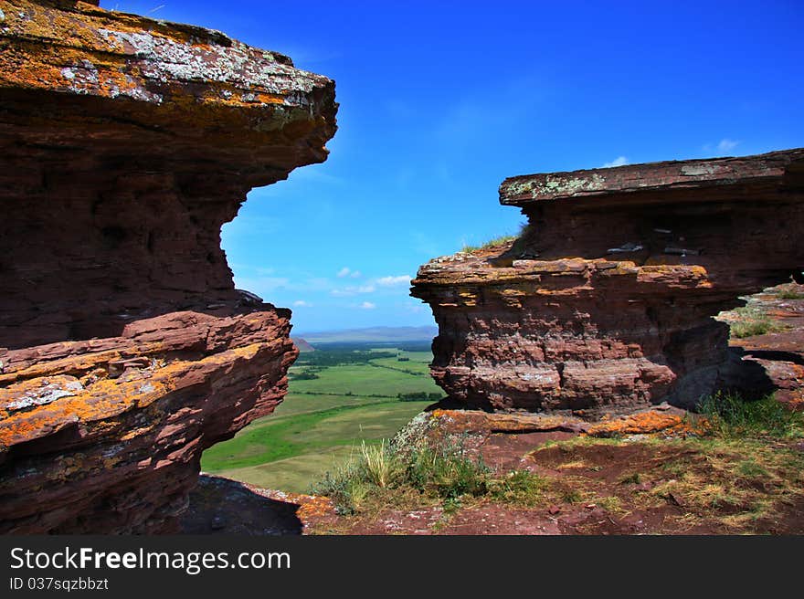 View of Chests, Khakassia, Ancient Tomb. View of Chests, Khakassia, Ancient Tomb