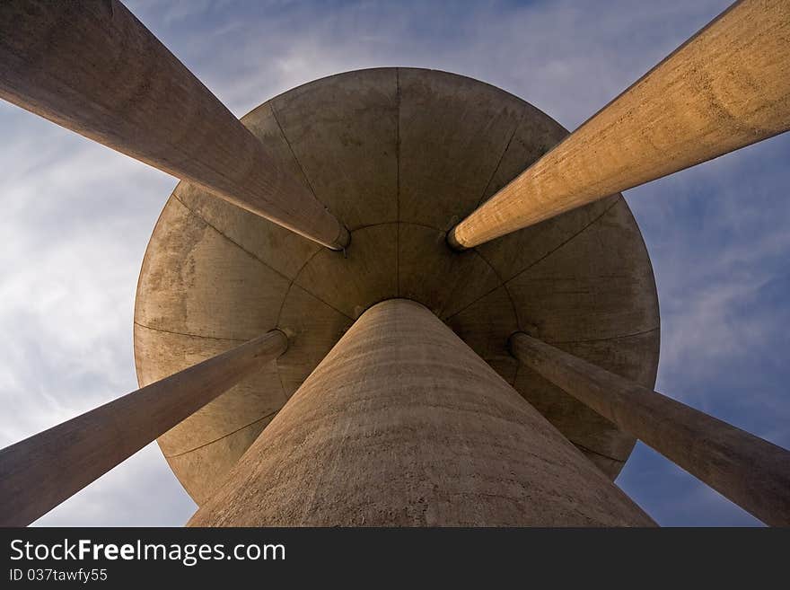 This is a water tower from Espoo, Finland.