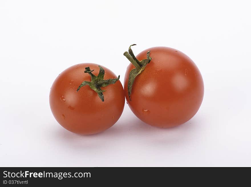 Two fresh tomatoes