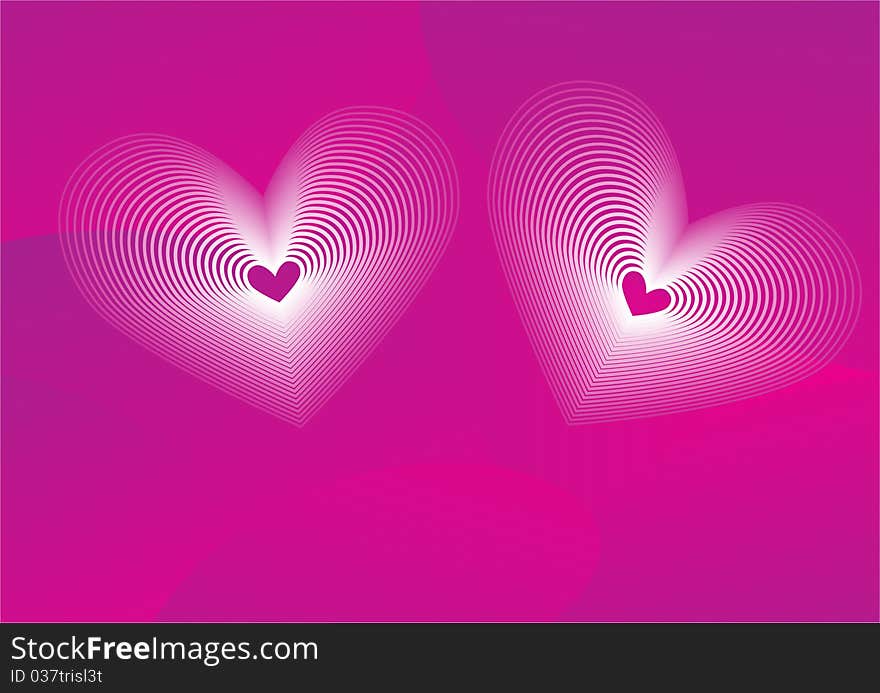 Valentine background with hearts