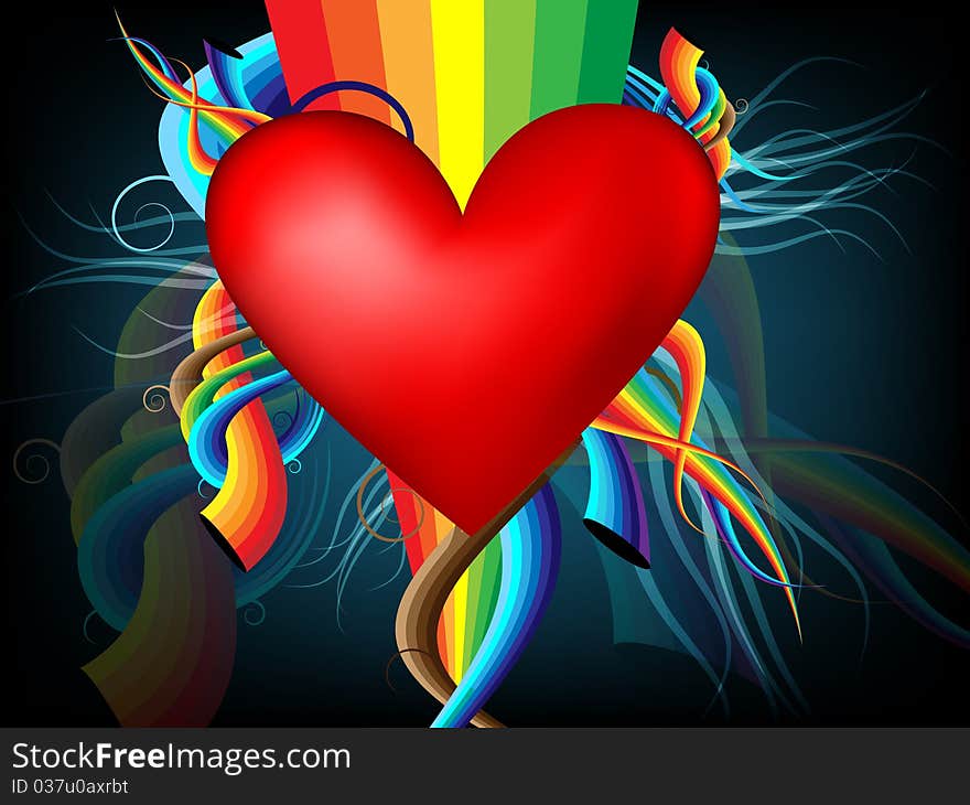 Heart With Abstract Background