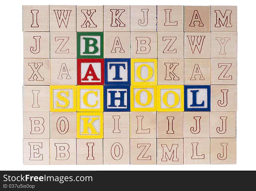 From wooden blocks made up the phrase back to school. From wooden blocks made up the phrase back to school.