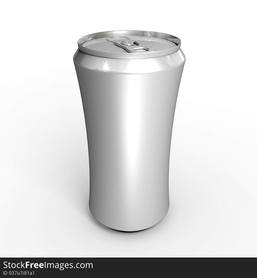 Drink aluminium can on white background. Drink aluminium can on white background.