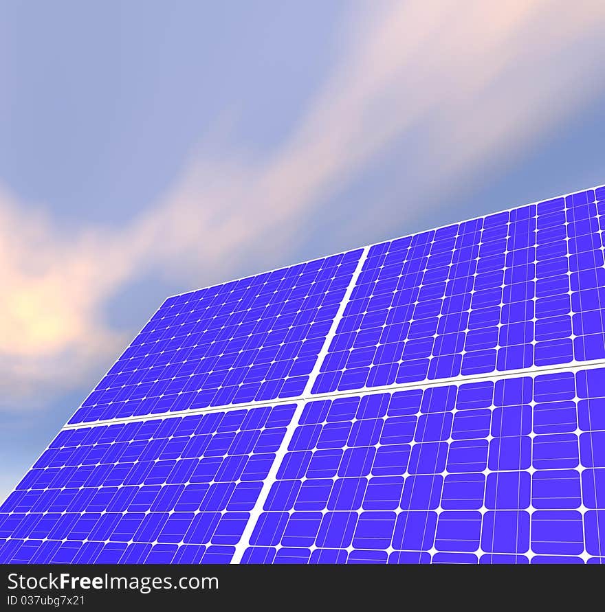 Solar panels. alternative sources of energy