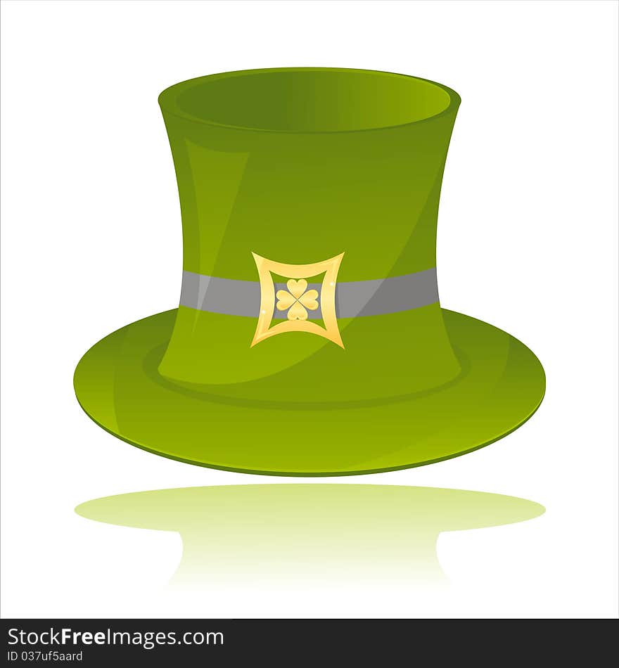 St. patrick's day hat isolated on white