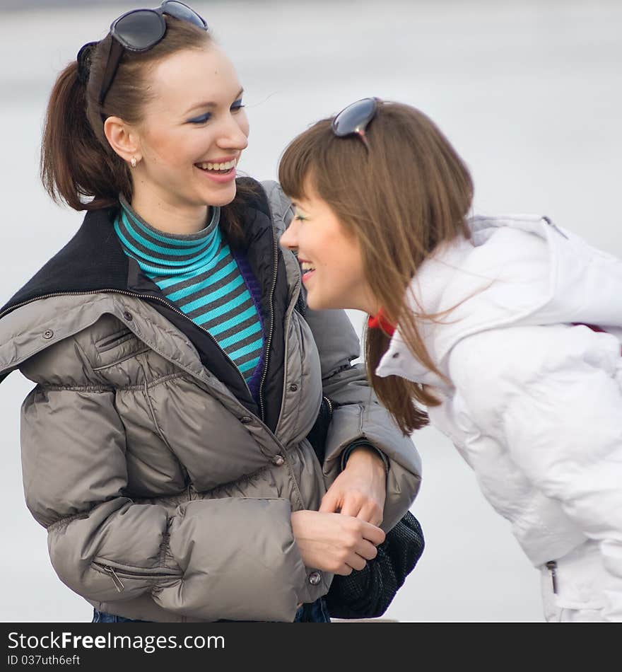 Photo of girls talking and laughing