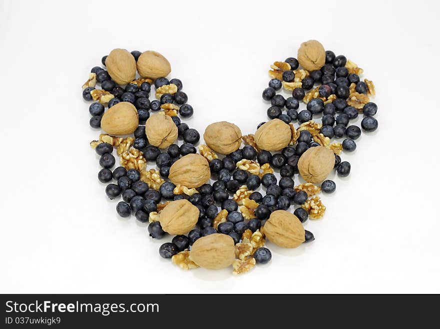 Blueberry Walnut Heart