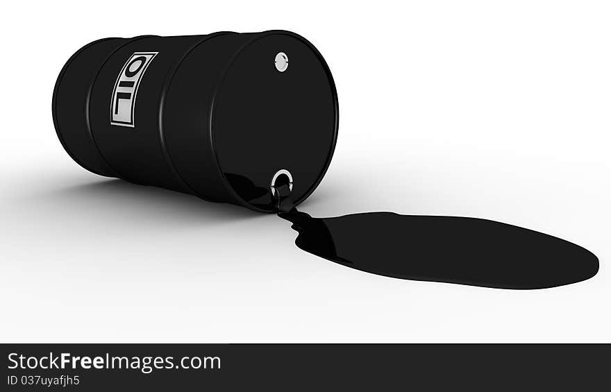 Oil concept in 3D style