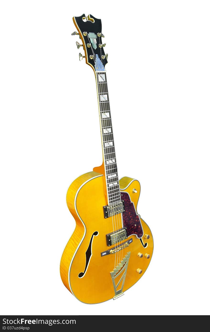 Yellow electric guitar