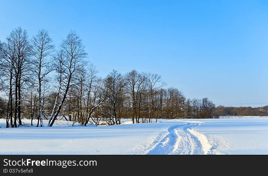 Track in deep snow