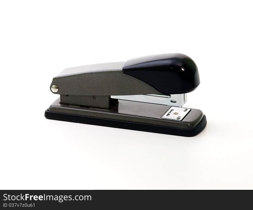 Stapler on white a background