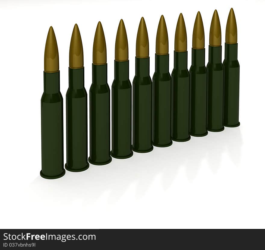 Row Cartridges For Machine Gun