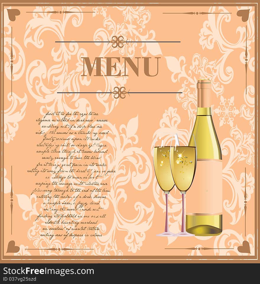 Menu Card For Drinks