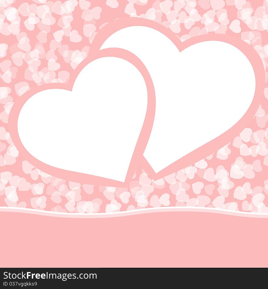 Romantic valentine background template. EPS 8